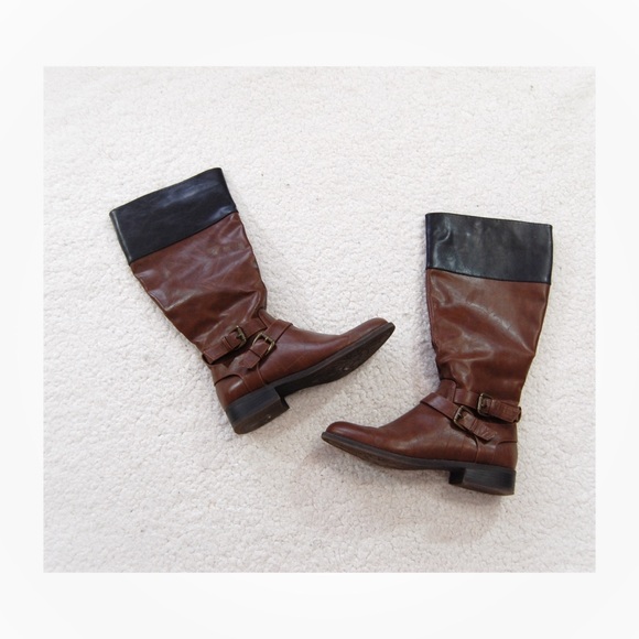 Nine West Shoes - Nine West leorawm Colorblock riding boots tall 8